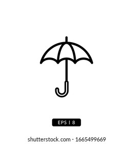 Umbrella icon vector illustration logo template for many purpose. Isolated on white background.