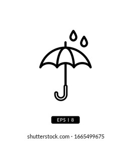 Umbrella icon vector illustration logo template for many purpose. Isolated on white background.