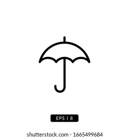 Umbrella Ikone Vektorillustration Illustration Logo Vorlage für viele Zwecke. Einzeln auf weißem Hintergrund.