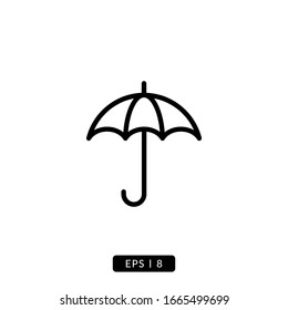 Umbrella icon vector illustration logo template for many purpose. Isolated on white background.