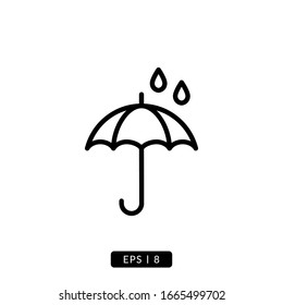 Umbrella icon vector illustration logo template for many purpose. Isolated on white background.