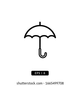 Umbrella Ikone Vektorillustration Illustration Logo Vorlage für viele Zwecke. Einzeln auf weißem Hintergrund.