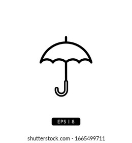 Umbrella Ikone Vektorillustration Illustration Logo Vorlage für viele Zwecke. Einzeln auf weißem Hintergrund.
