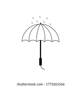 icono paraguas ilustración de vector plantilla
