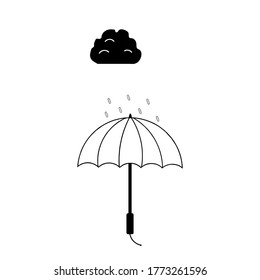 umbrella icon vector illustration logo template