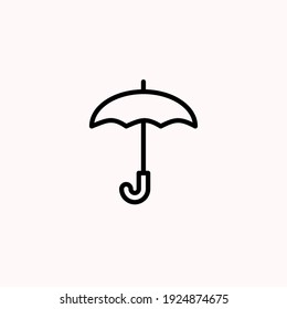 Umbrella icon vector illustration logo template for many purpose. Isolated on white background.
