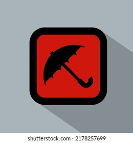 Icono de paraguas, ilustración vectorial, plantilla de logotipo para cualquier propósito. Aislado sobre fondo blanco.