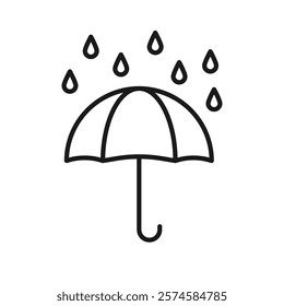 Umbrella icon vector illustration logo template for many purpose. Isolated on white background