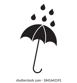 Regenschirmsymbol, Vektorgrafik auf weißem Hintergrund