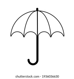 Umbrella Icon Vector Illustration On White Stock Vector (Royalty Free ...