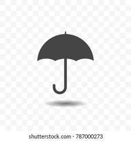 Umbrella icon vector illustration on transparent background.