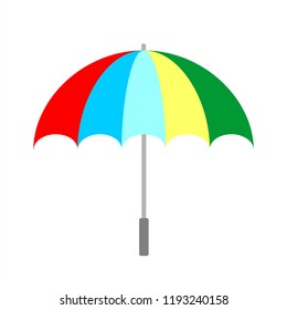 Umbrella icon vector illustration. Rain protection symbol. Flat design style.