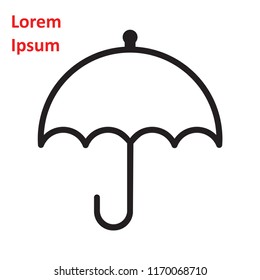 Umbrella icon vector, vector Ilustration