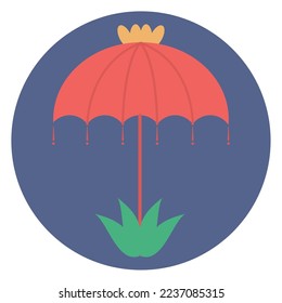 umbrella icon vector image on white background