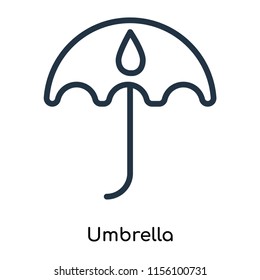 Umbrella icon vector isolated on white background, Umbrella transparent sign , thin symbols or lined elements in outline style