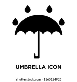 Umbrella icon vector isolated on white background, Umbrella transparent sign , dark pictogram