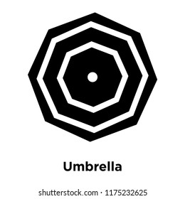 Umbrella icon vector isolated on white background, logo concept of Umbrella sign on transparent background, filled black symbol