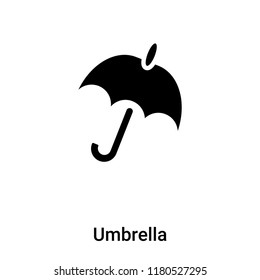 Umbrella icon vector isolated on white background, logo concept of Umbrella sign on transparent background, filled black symbol