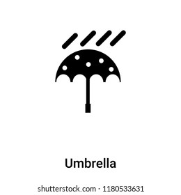 Umbrella icon vector isolated on white background, logo concept of Umbrella sign on transparent background, filled black symbol