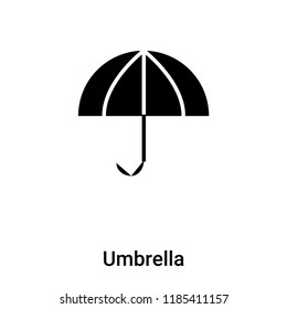 Umbrella icon vector isolated on white background, logo concept of Umbrella sign on transparent background, filled black symbol