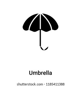 Umbrella icon vector isolated on white background, logo concept of Umbrella sign on transparent background, filled black symbol