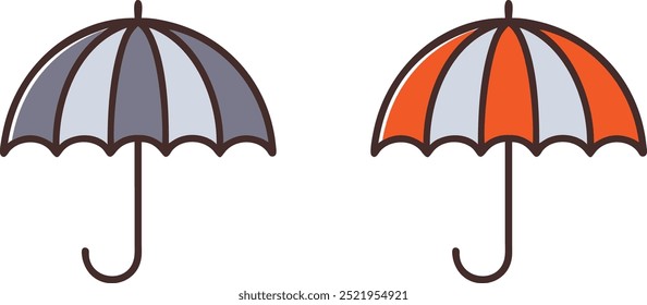 Umbrella icon vector isolated on white background, Umbrella transparent sign , weather symbols vector file.