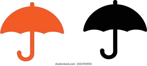 Umbrella icon vector isolated on white background, Umbrella transparent sign , weather symbols vector file.