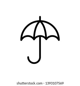 Umbrella icon vector line art style