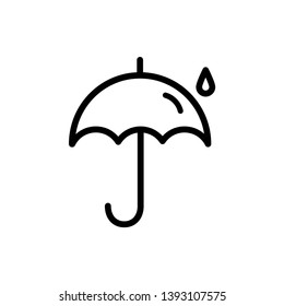 Umbrella icon vector line art style