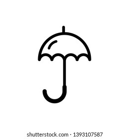 Umbrella icon vector line art style