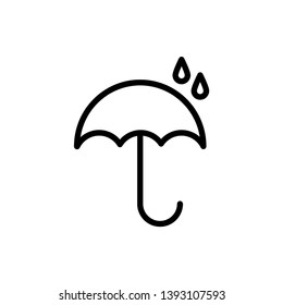 Umbrella icon vector line art style