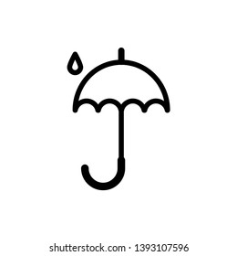 Umbrella icon vector line art style