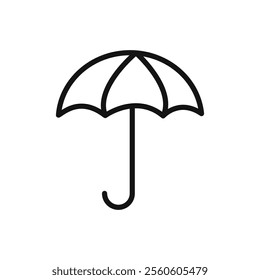 Umbrella icon vector line logo art