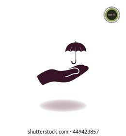 Umbrella icon, vector logo
