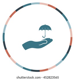 Umbrella icon, vector logo