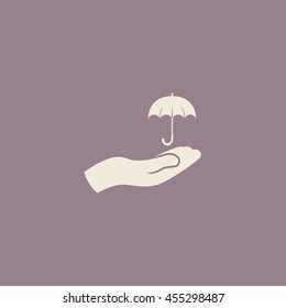 Umbrella icon, vector logo