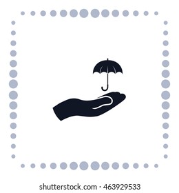 Umbrella icon, vector logo