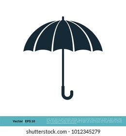 Umbrella Icon Vector Logo Template Illustration Design. Vector EPS 10.