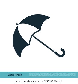 Umbrella Icon Vector Logo Template Illustration Design. Vector EPS 10.