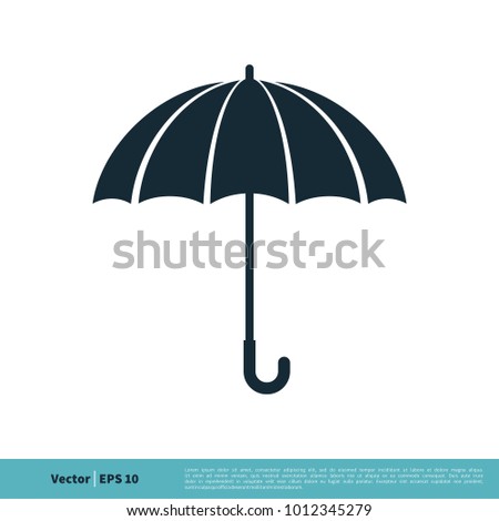 Umbrella Icon Vector Logo Template Illustration Design. Vector EPS 10.