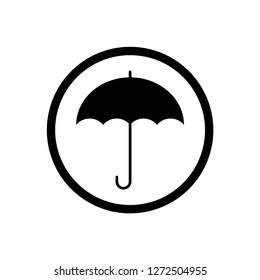 umbrella icon vector, on white background editable eps10
