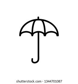 Umbrella Icon Vector On White Background / Illustration