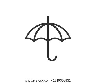 Vector de icono del paraguas. Protección contra las lluvias. 