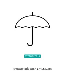 umbrella icon vector, rain, sign