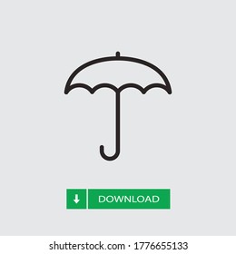Umbrella icon vector. Rain sign