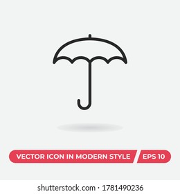 Umbrella icon vector. Rain sign
