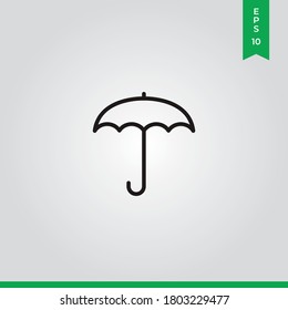 Umbrella icon vector. Rain sign