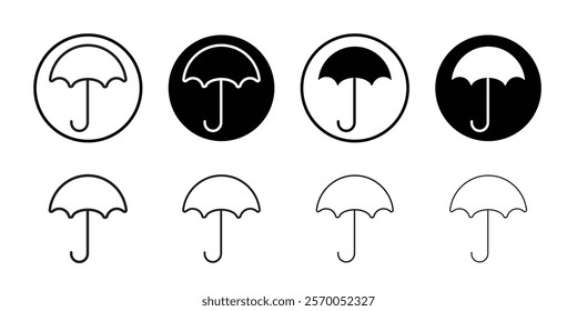 Umbrella icon Vector set outline
