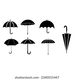 Umbrella icon vector set. rain illustration sign collection. weather symbol or logo.
