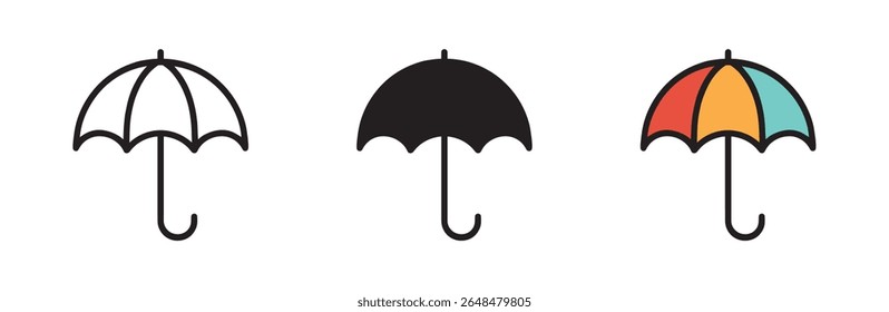 Umbrella icon vector set. rain illustration sign collection. weather symbol .vector illustration.
